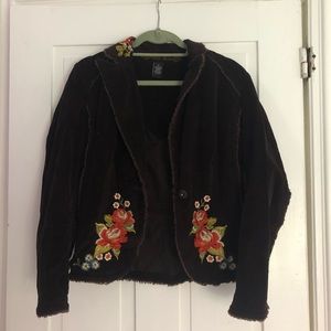 Brown Floral Jacket